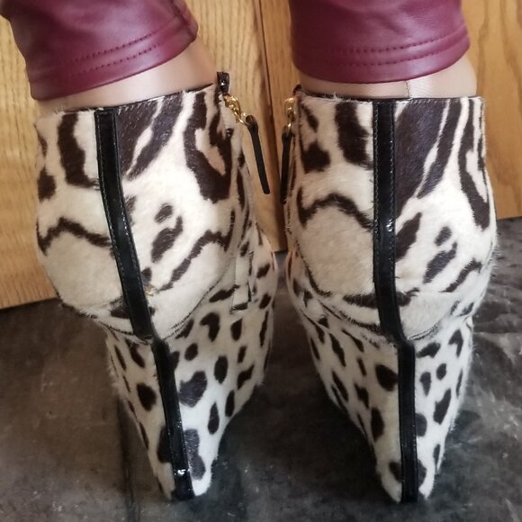 Size 42 Giuseppe Zanotti Lepard Heel-Less Wedge - Picture 3 of 16